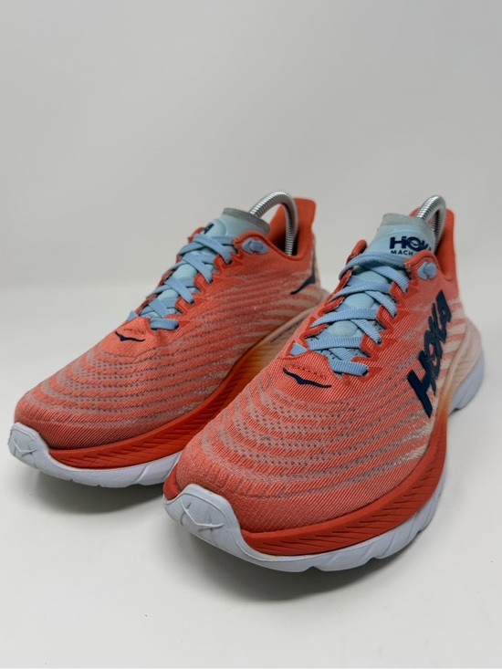 Hoka Shoes - Women’s Hoka Coral and Light Blue Mach Running Shoes Sz. 8.5